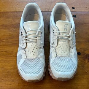On Running Cream Athletic Shoes